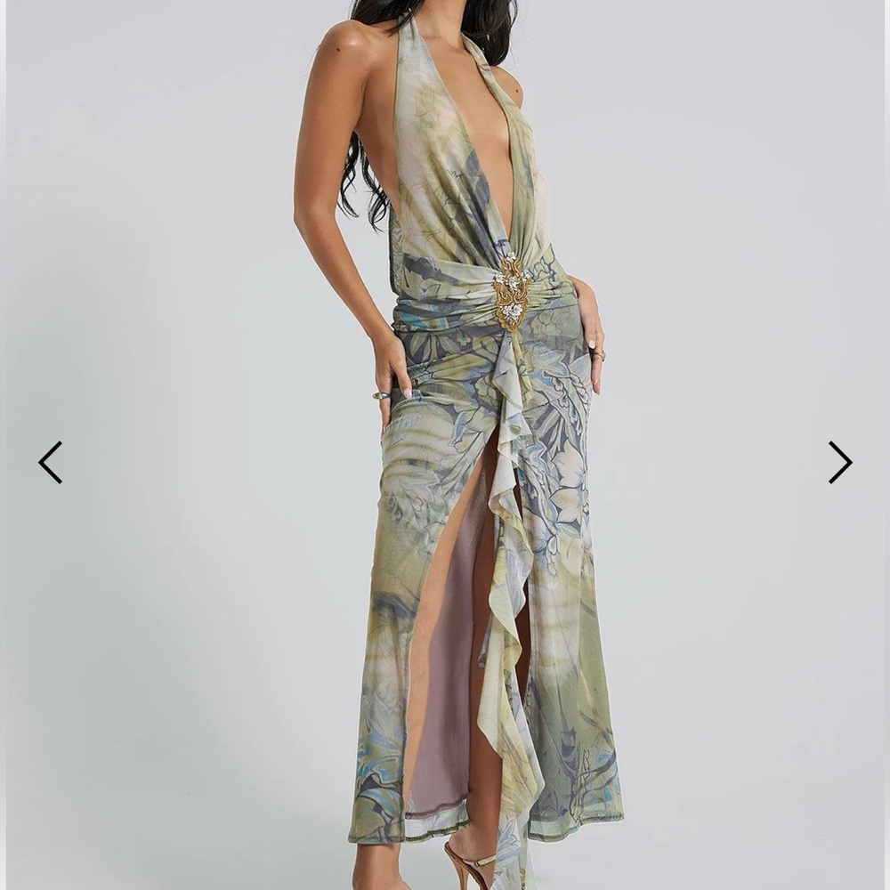 Jaded London Cindy Plunge Maxi Dress. Purchased and never wore. Size US 12/ UK16